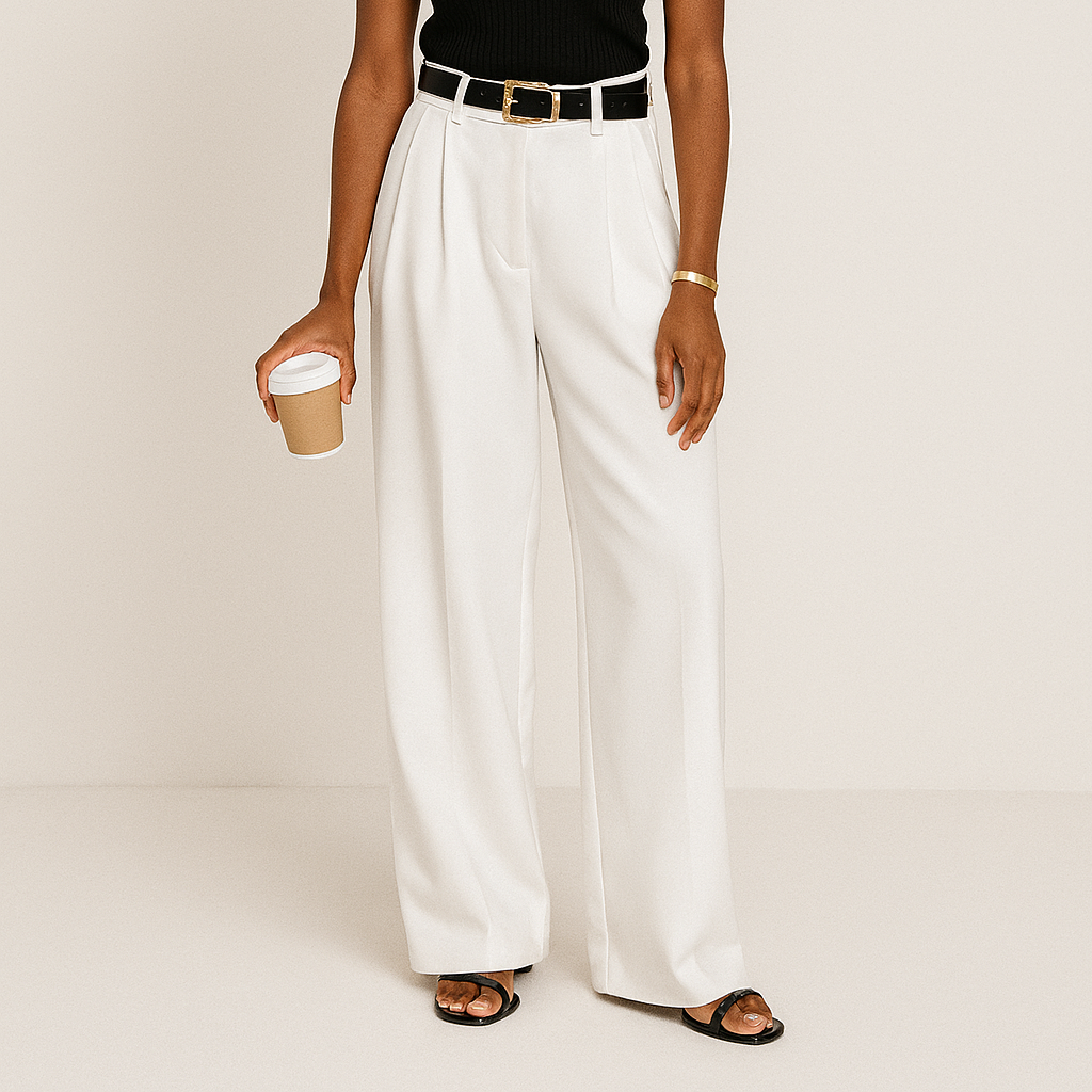 Women's - Tailored Wide-Leg Trousers - Chic Comfort