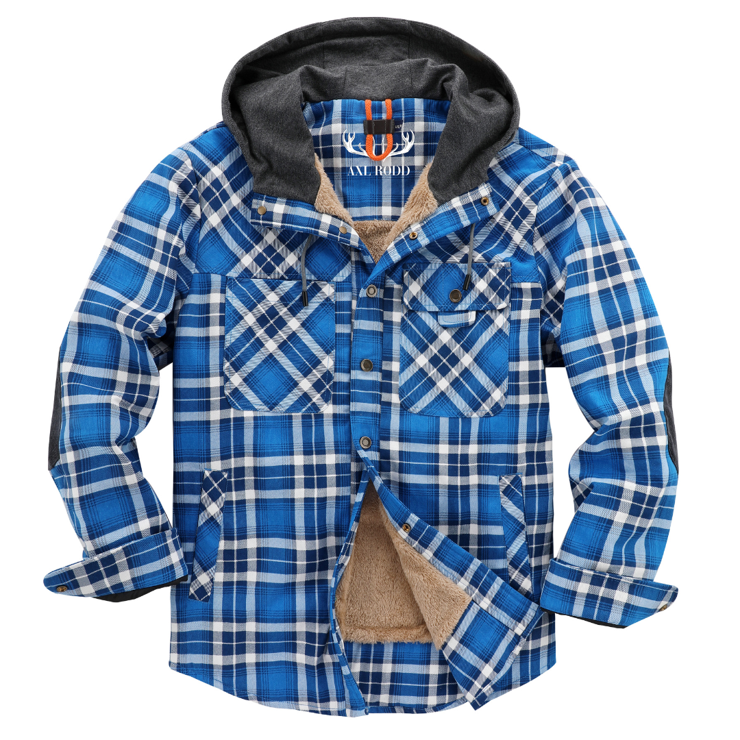 Men's - Lumberjack Hoodie - Cosy Flannel Material - Stylish Casual Wear