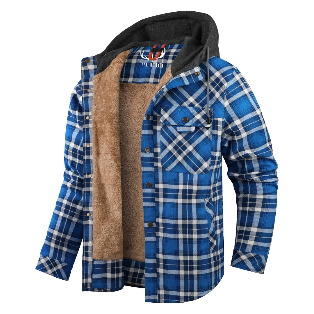 Men's - Lumberjack Hoodie - Cosy Flannel Material - Stylish Casual Wear