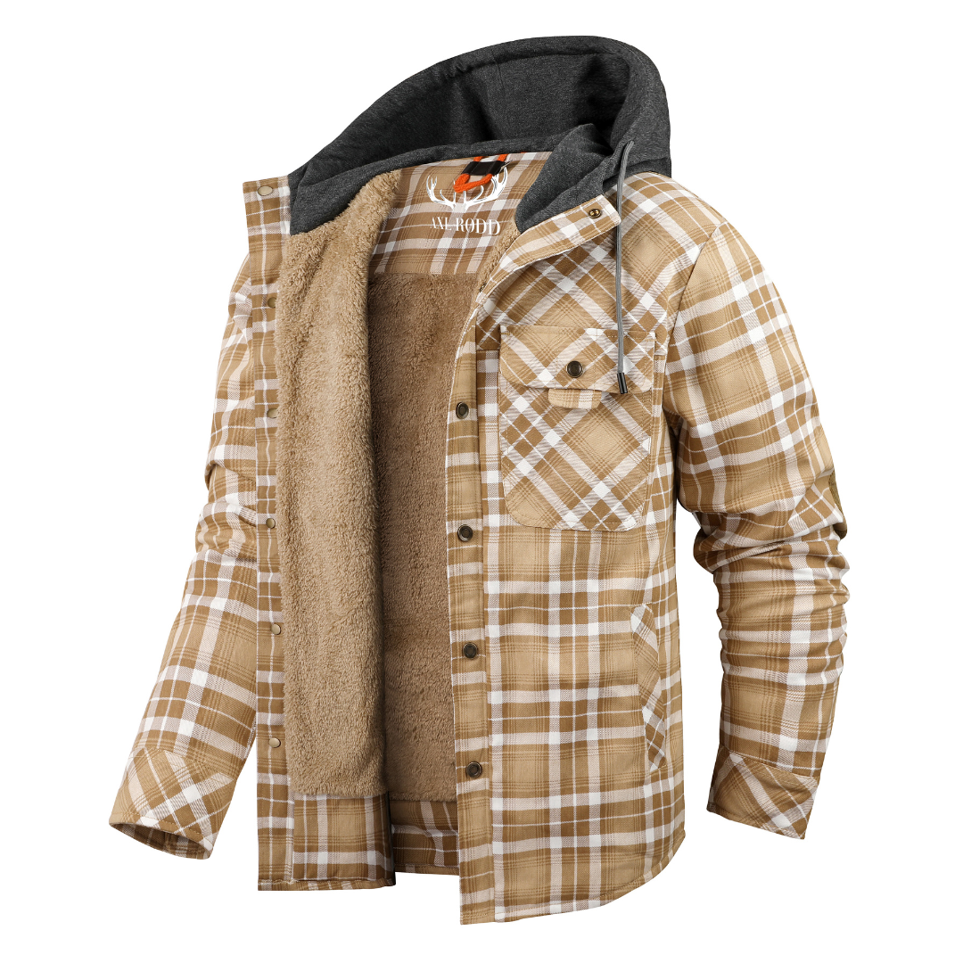 Men's - Lumberjack Hoodie - Cosy Flannel Material - Stylish Casual Wear