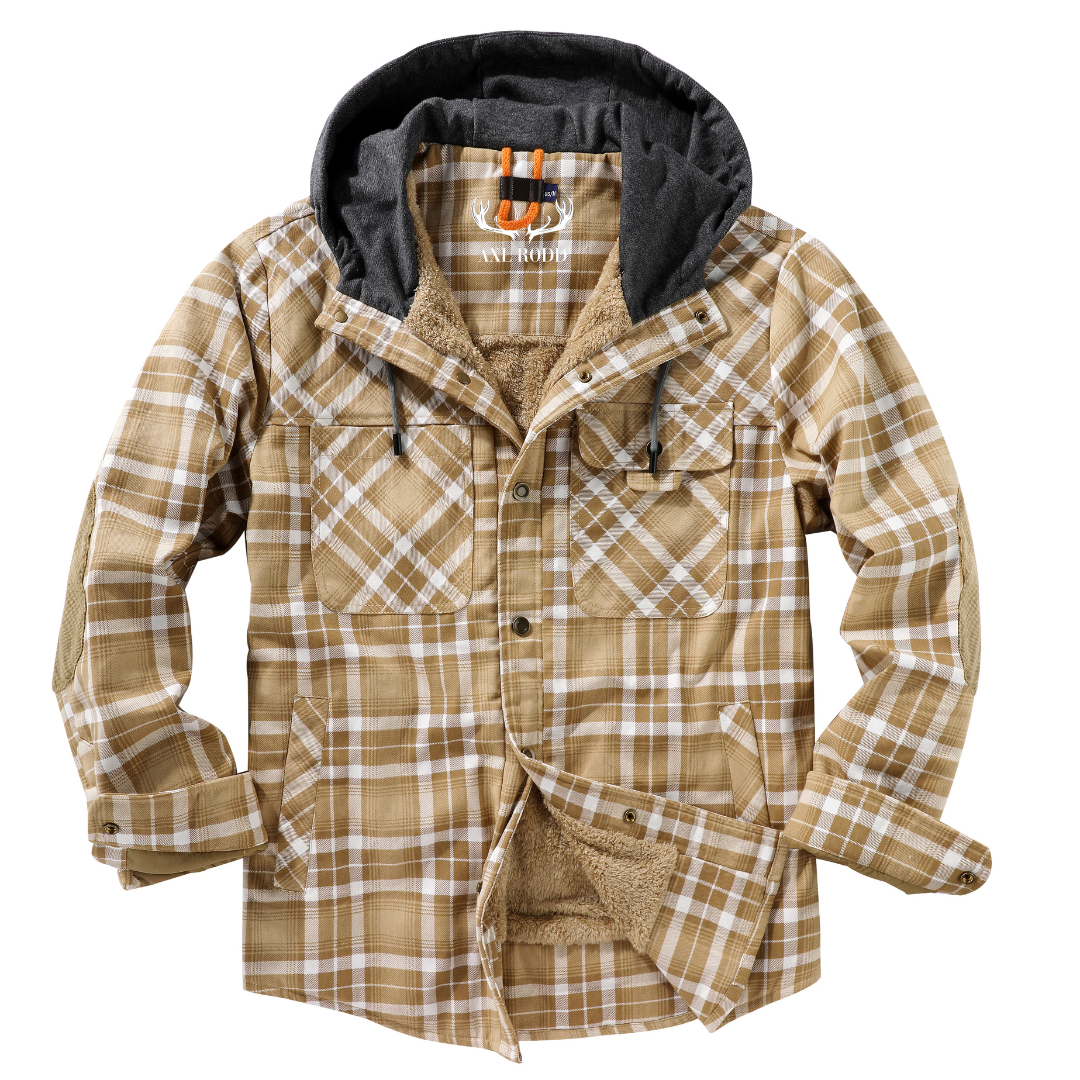 Men's - Lumberjack Hoodie - Cosy Flannel Material - Stylish Casual Wear
