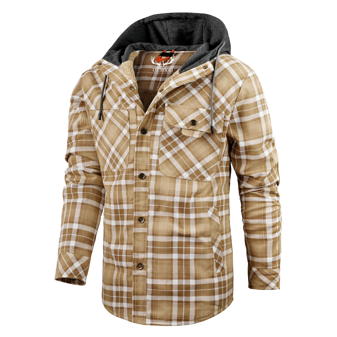 Men's - Lumberjack Hoodie - Cosy Flannel Material - Stylish Casual Wear