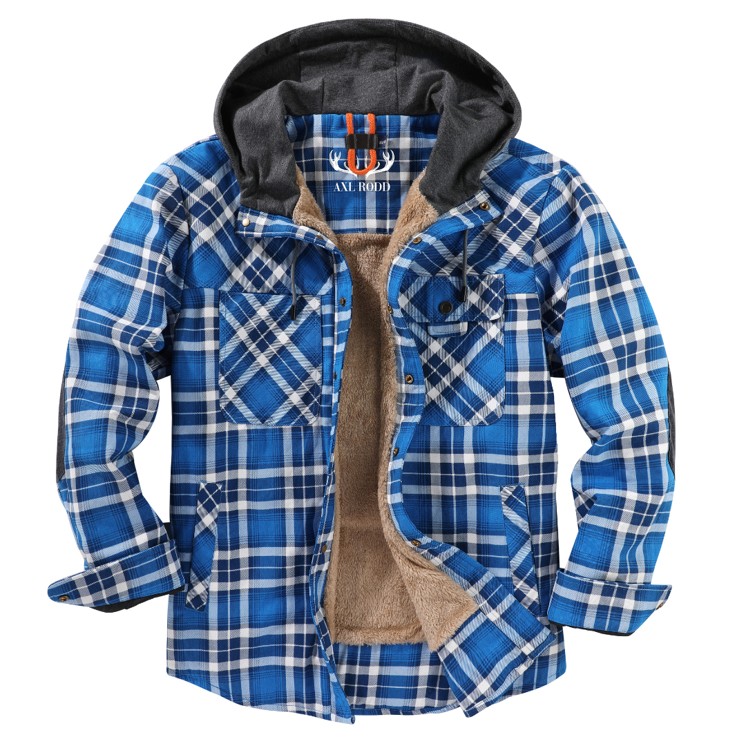 Men's - Lumberjack Hoodie - Cosy Flannel Material - Stylish Casual Wear