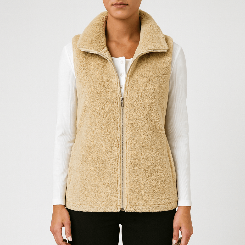 Women's - Cosy Zip Waistcoat - Stylish Comfort