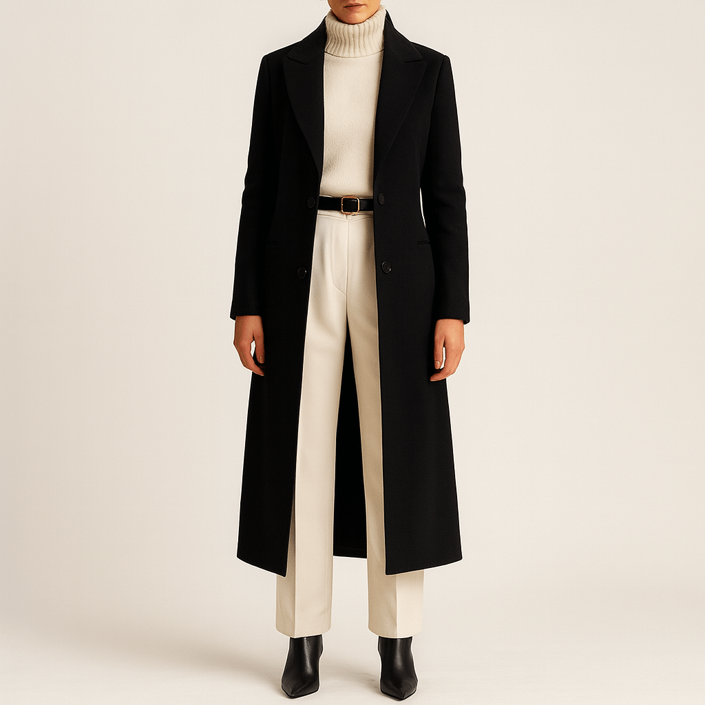 Women’s - Longline Coat - Tailored Winter Elegance
