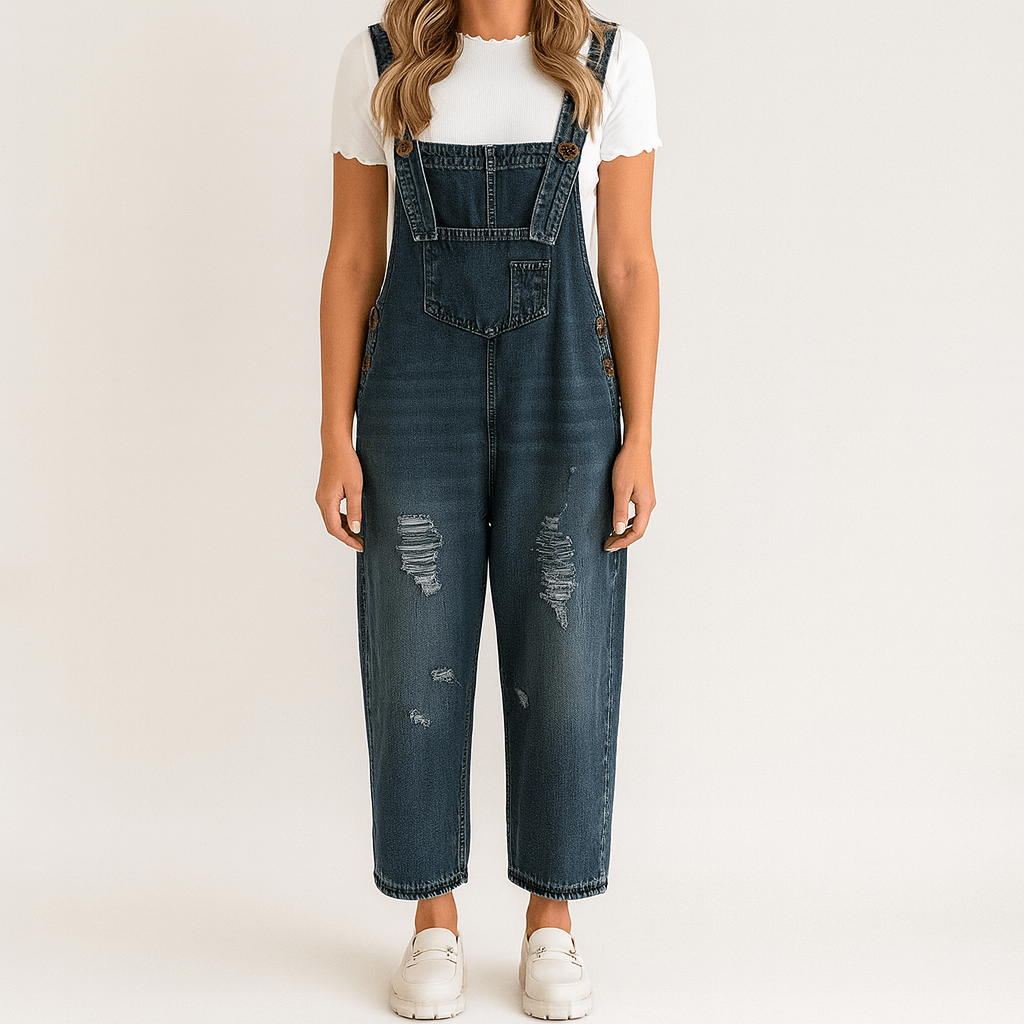 Women's - Stylish Denim Overalls - Trendy & Comfortable