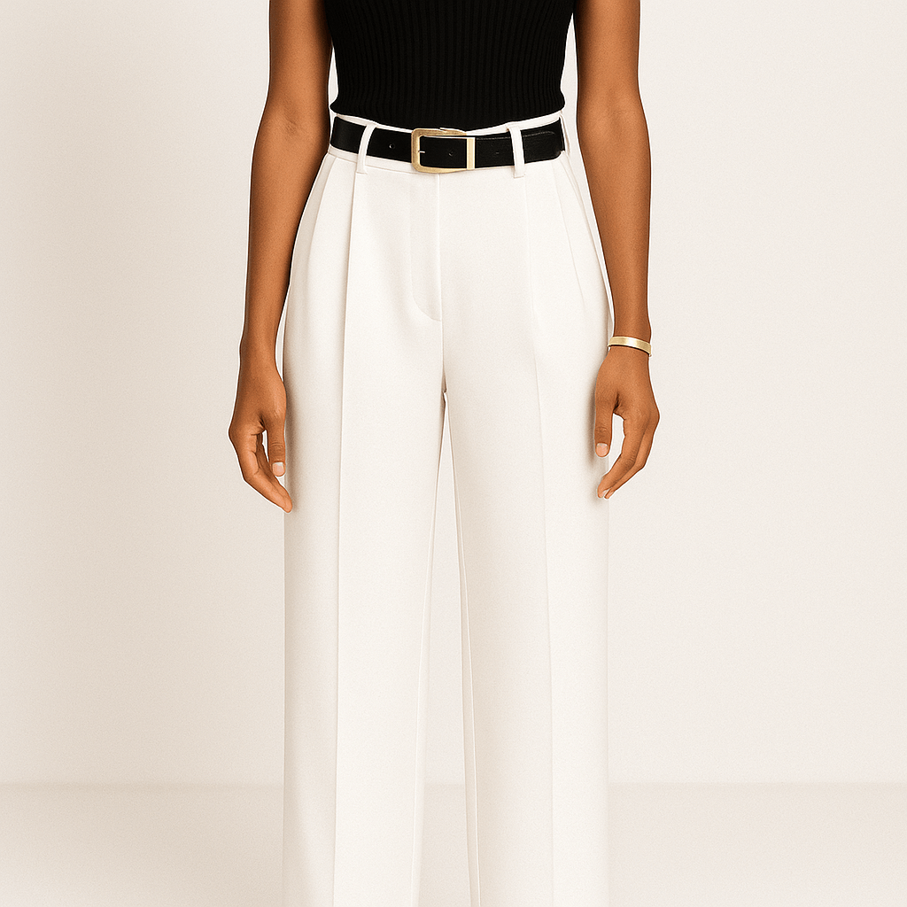 Women's - Tailored Wide-Leg Trousers - Chic Comfort