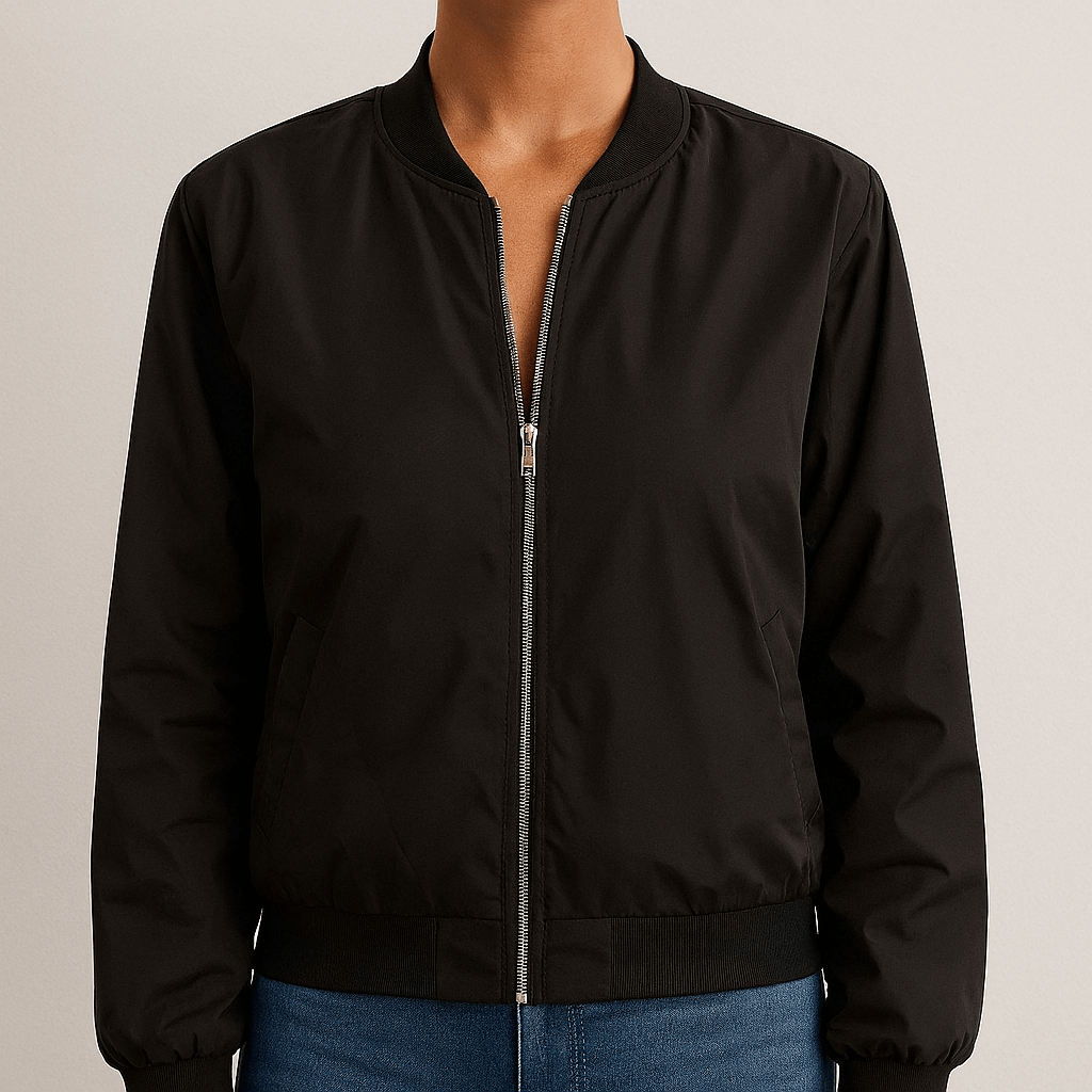 Women's - Casual Bomber Jacket - Stylish Comfort for Everyday Wear