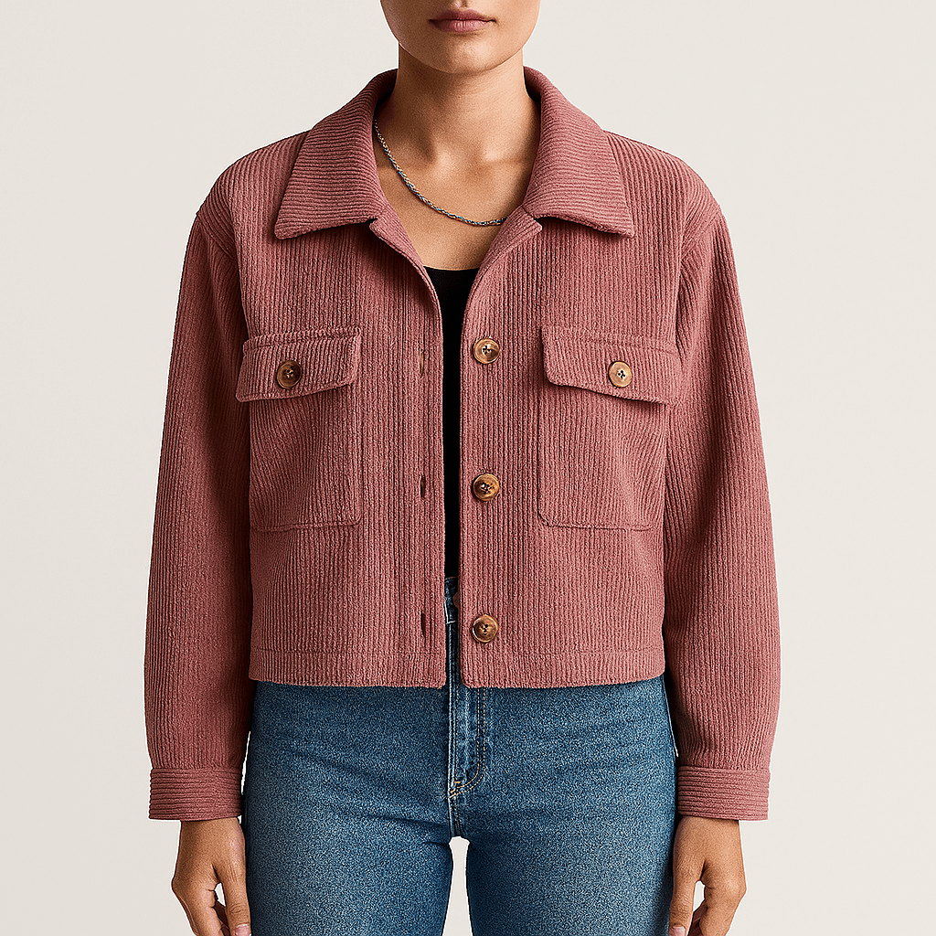 Women's - Casual Transition Jacket - Button Fastening - Lightweight & Stylish