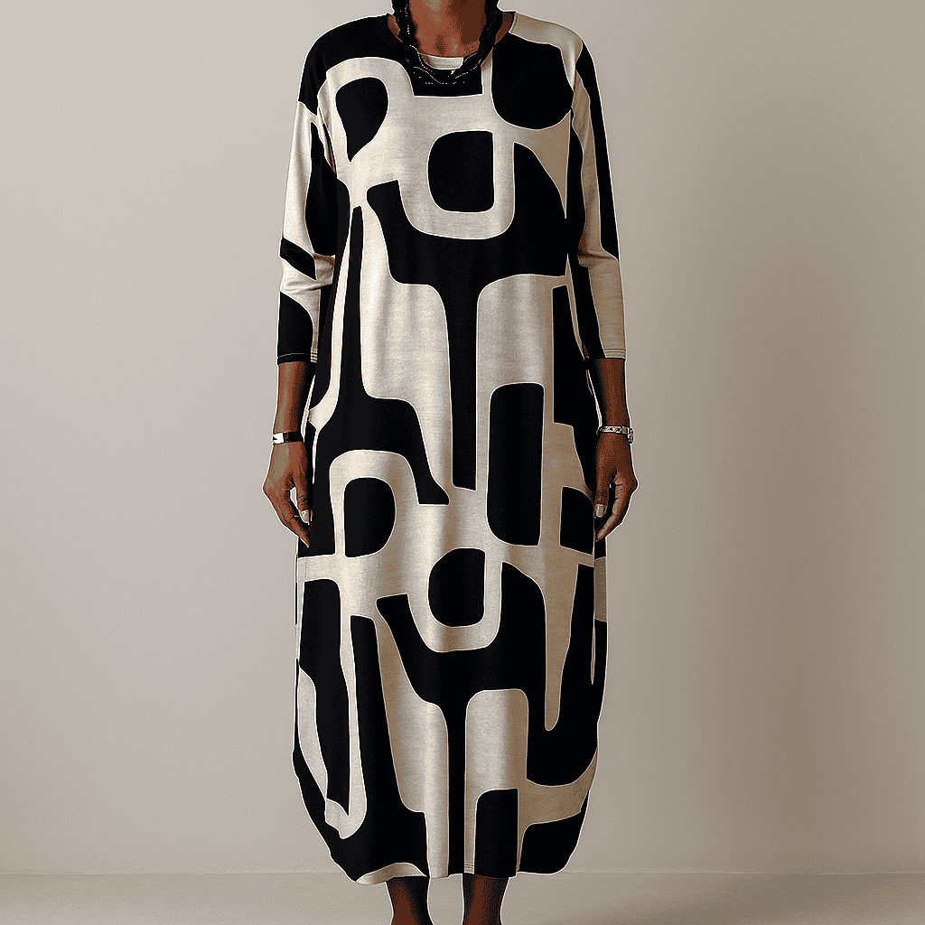 Women's - Elegant Art-Inspired Dress - Comfy, Chic Design - Perfect for Any Occasion - Effortless Fashion Statement