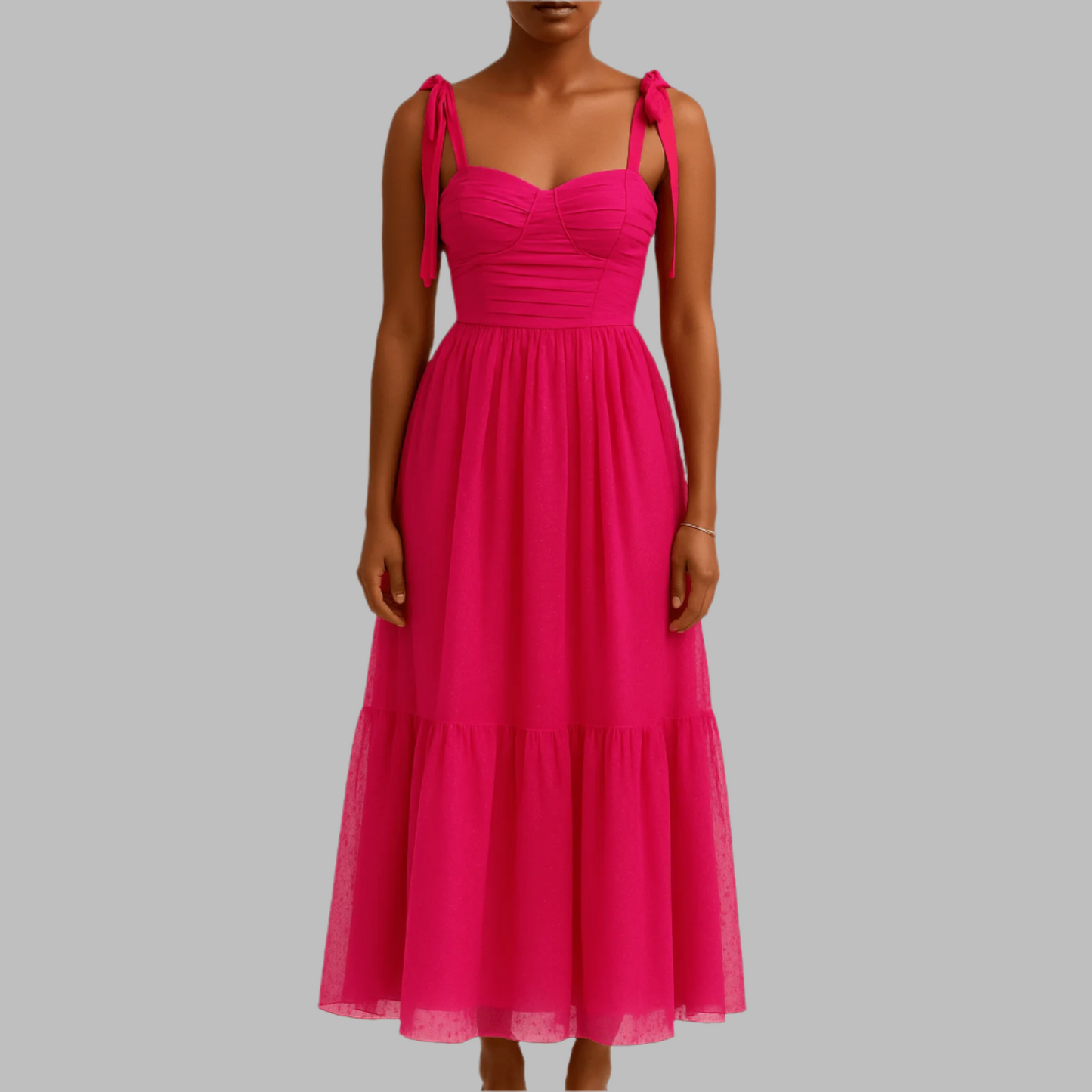 Women's - Elegant Evening Dress - Lightweight Mesh Gown - Perfect for Special Occasions - Stylish and Comfortable