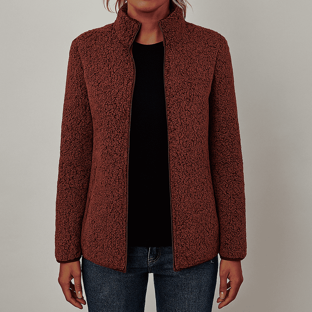 Women's - Fleece Zip-Up Jacket - Cosy Soft Material - Perfect for Layering