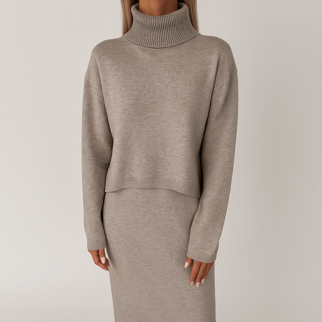 Women's - Minimalistic Knitted Set - Cosy and Stylish - Perfect for Casual Wear