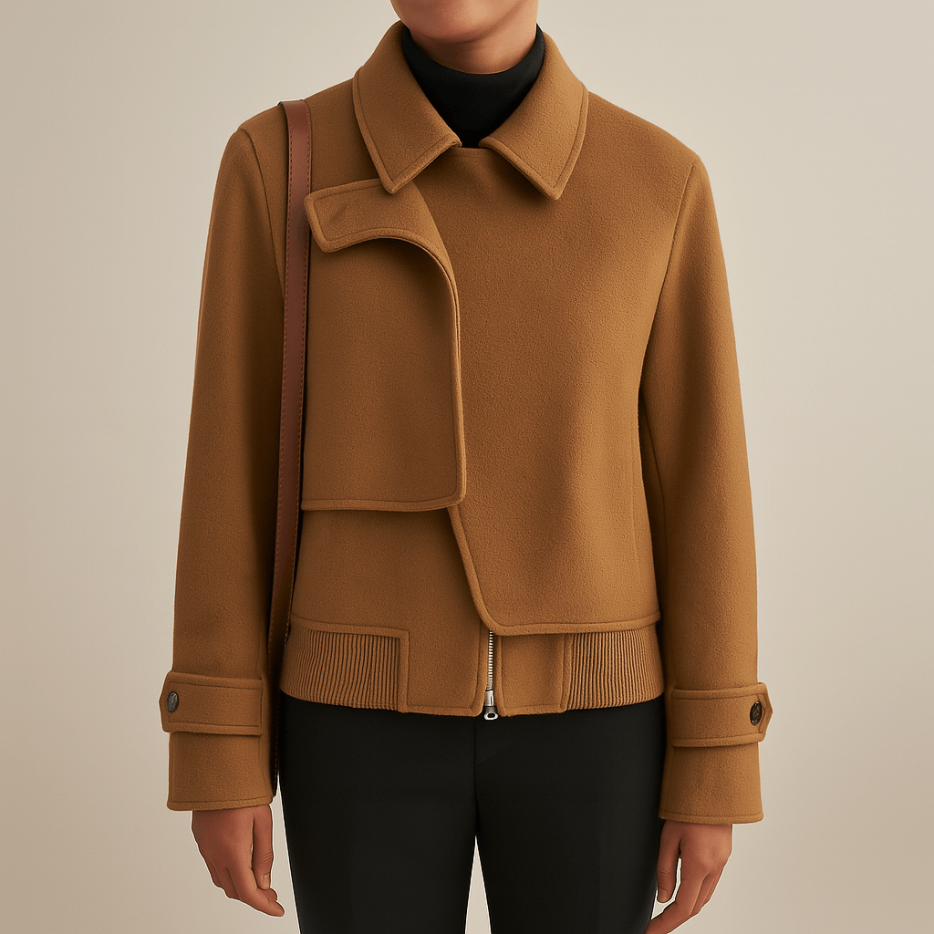 Women's - Stylish Wool Jacket - Classic Warmth & Timeless Elegance