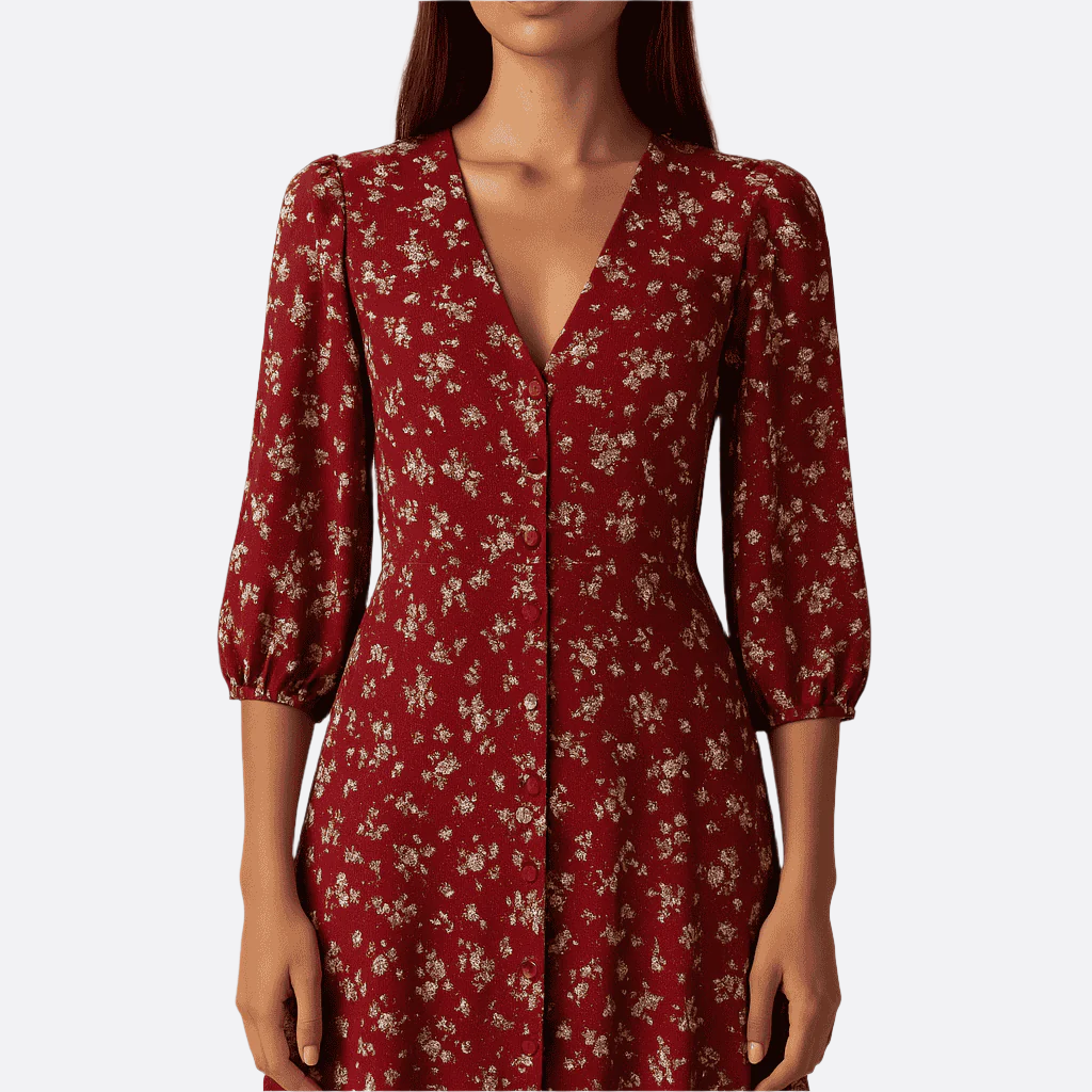 Women's – A-Line Dress – Wrap Look, Flattering Fit