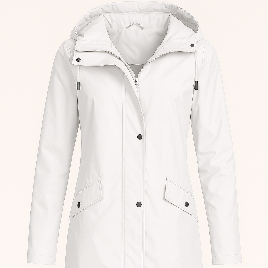 Women's - Hooded Raincoat - Long, Waterproof - Waterproof Raincoat