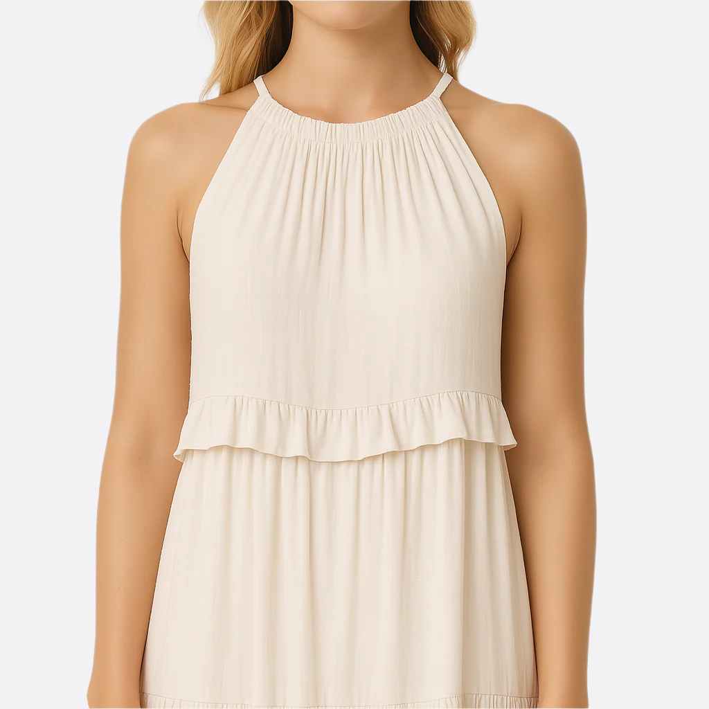 Women's – Ruffled Boho Dress – Lightweight Fit