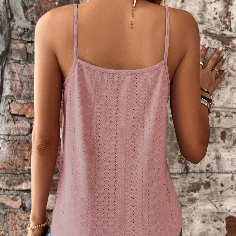 Women's - Casual Sleeveless Lace Blouse - Lightweight Summer Top - Stylish Everyday Wear for Women - Perfect for Warm Days