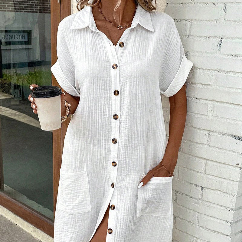 Women's – Shirt Dress – Cotton Relaxed Style
