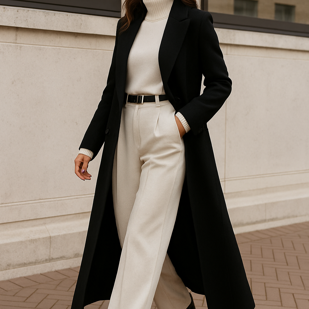Women’s - Longline Coat - Tailored Winter Elegance