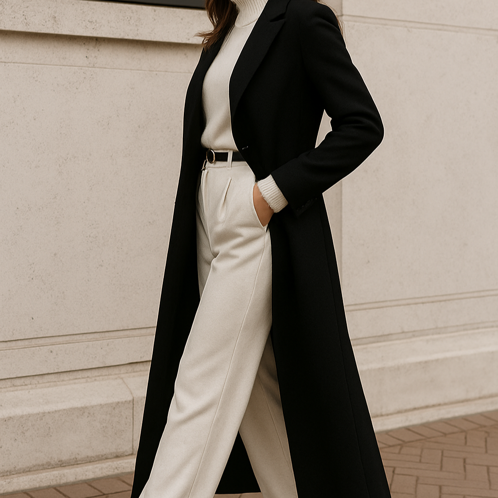 Women’s - Longline Coat - Tailored Winter Elegance