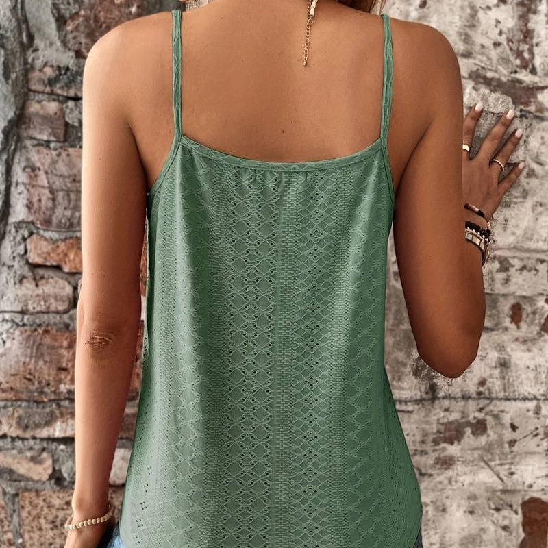 Women's - Casual Sleeveless Lace Blouse - Lightweight Summer Top - Stylish Everyday Wear for Women - Perfect for Warm Days