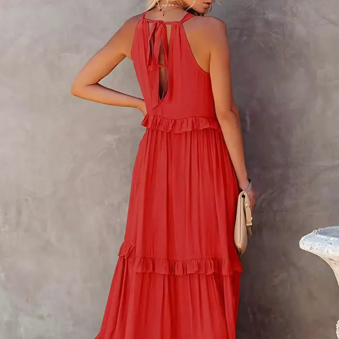 Women's – Ruffled Boho Dress – Lightweight Fit