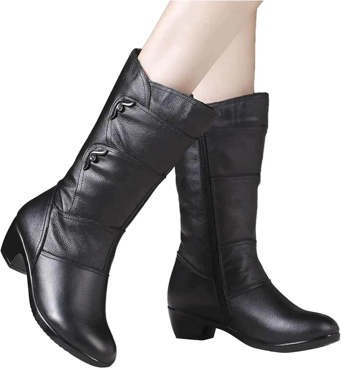 Women's - Black Winter Boots - Warm & Cosy
