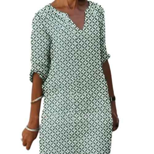 Women's Mid-Length Dress - Breezy Casual Style - Perfect for Summer Outings - Effortless Elegance & Comfort