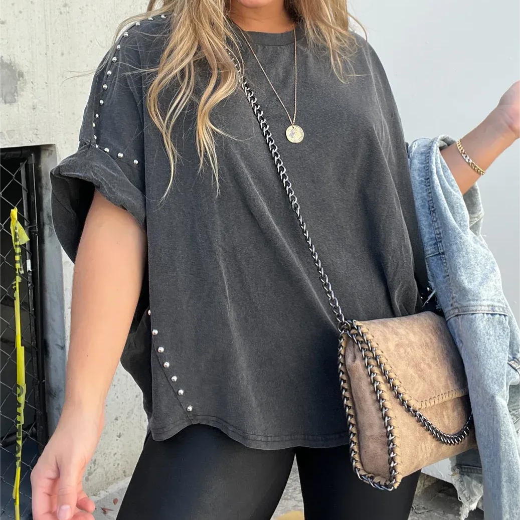 Women's - Loose Fit Shirt - Soft Cotton Blend - Vintage Casual Top for Effortless Everyday Style