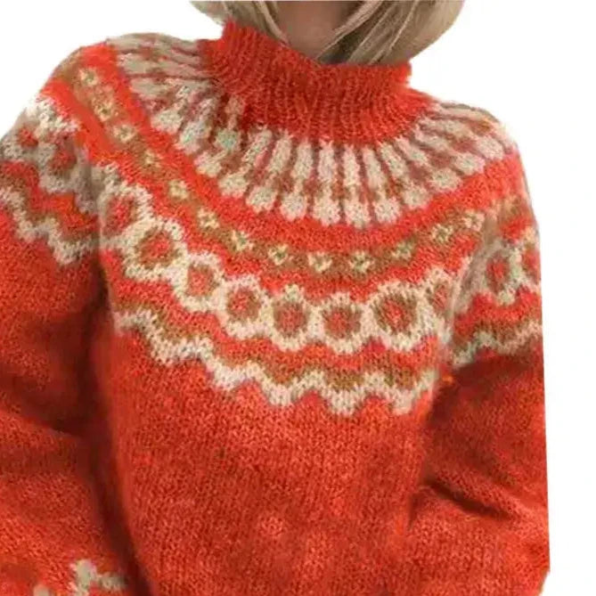 Women's - Norwegian Knitted Turtleneck Jumper