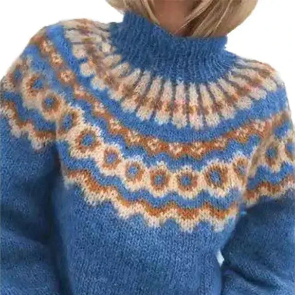 Women's - Norwegian Knitted Turtleneck Jumper