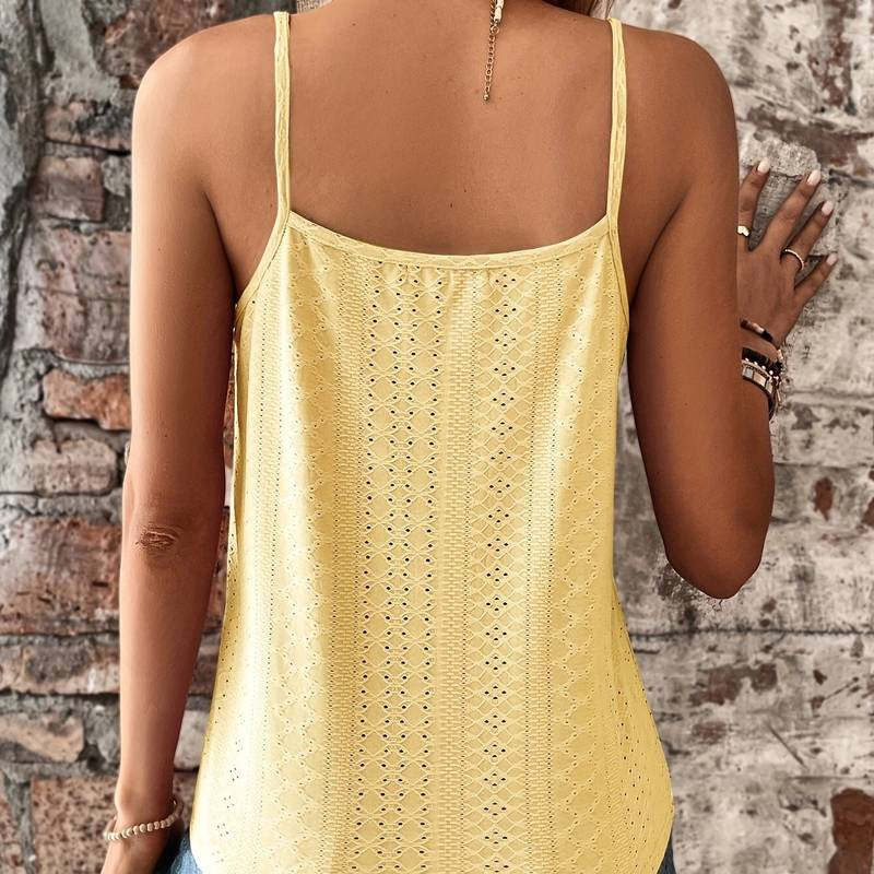 Women's - Casual Sleeveless Lace Blouse - Lightweight Summer Top - Stylish Everyday Wear for Women - Perfect for Warm Days
