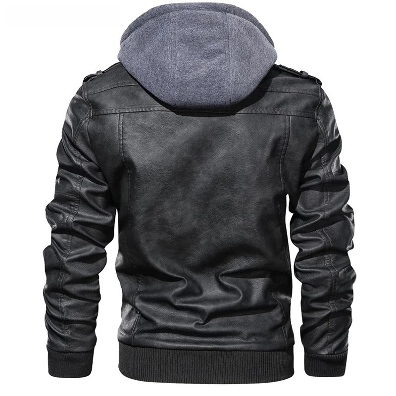 Men's - Bomber Jacket - Hooded Casual Style