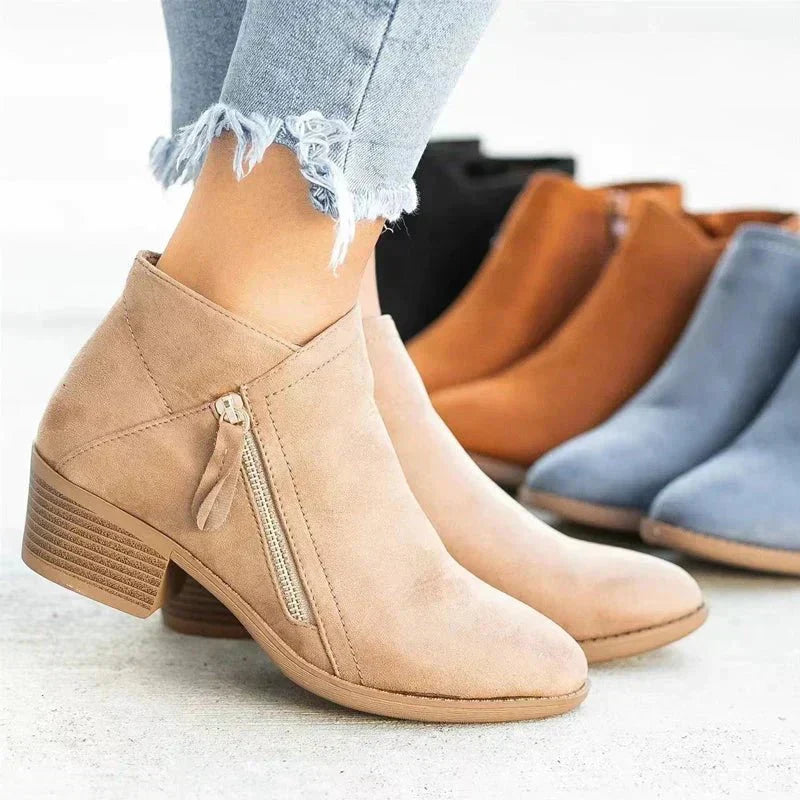 Women's - Comfortable Booties - Soft Material