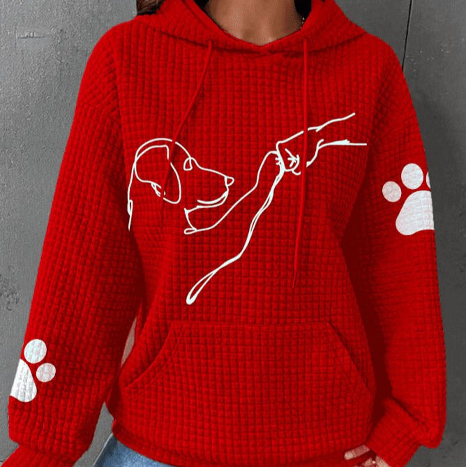 Women's - Cosy Hoodie - Adorable Dog Print