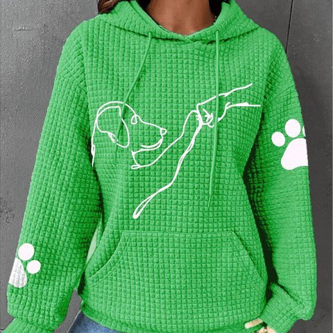 Women's - Cosy Hoodie - Adorable Dog Print