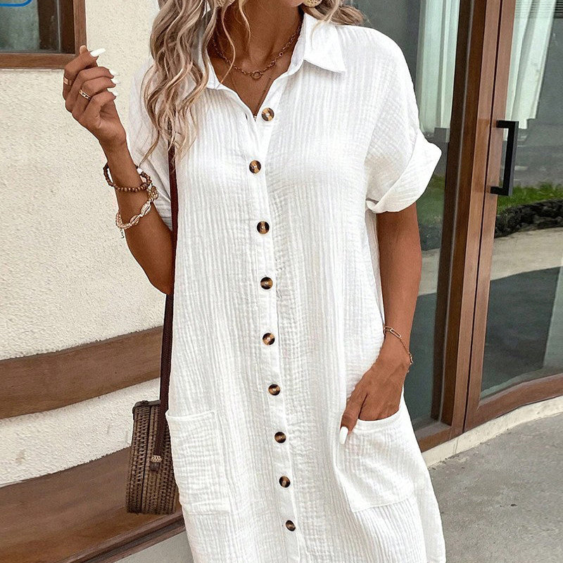 Women's – Shirt Dress – Cotton Relaxed Style