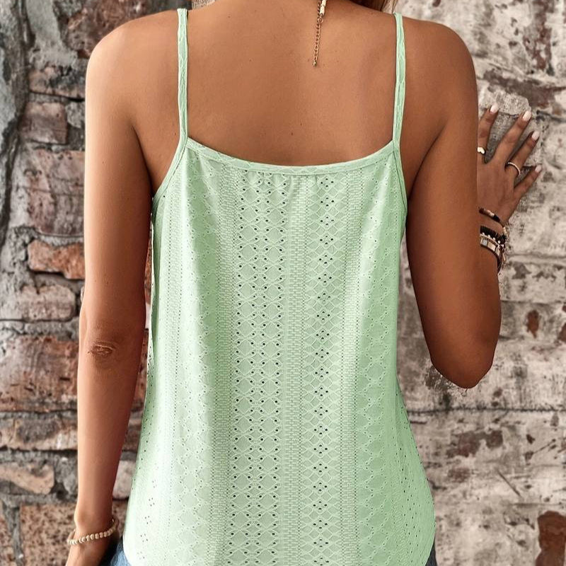 Women's - Casual Sleeveless Lace Blouse - Lightweight Summer Top - Stylish Everyday Wear for Women - Perfect for Warm Days