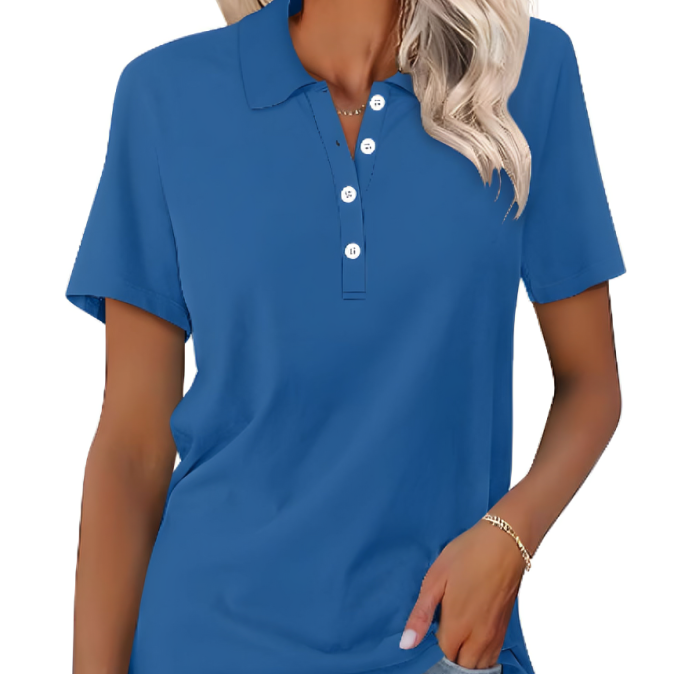 Women's - Classic Polo Shirt - Soft Cotton Blend - Timeless Casual Elegance - Stylish Everyday Wear