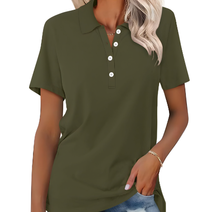 Women's - Classic Polo Shirt - Soft Cotton Blend - Timeless Casual Elegance - Stylish Everyday Wear