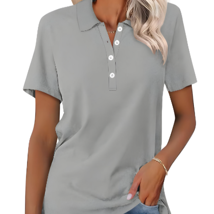 Women's - Classic Polo Shirt - Soft Cotton Blend - Timeless Casual Elegance - Stylish Everyday Wear