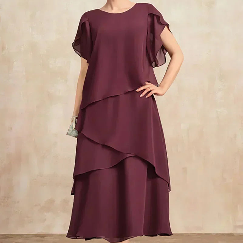 Women's – Chiffon Dress – A-Line, Elegant Fit