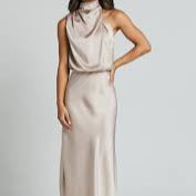 Women's - Elegant Halter Maxi Dress - Chic Style