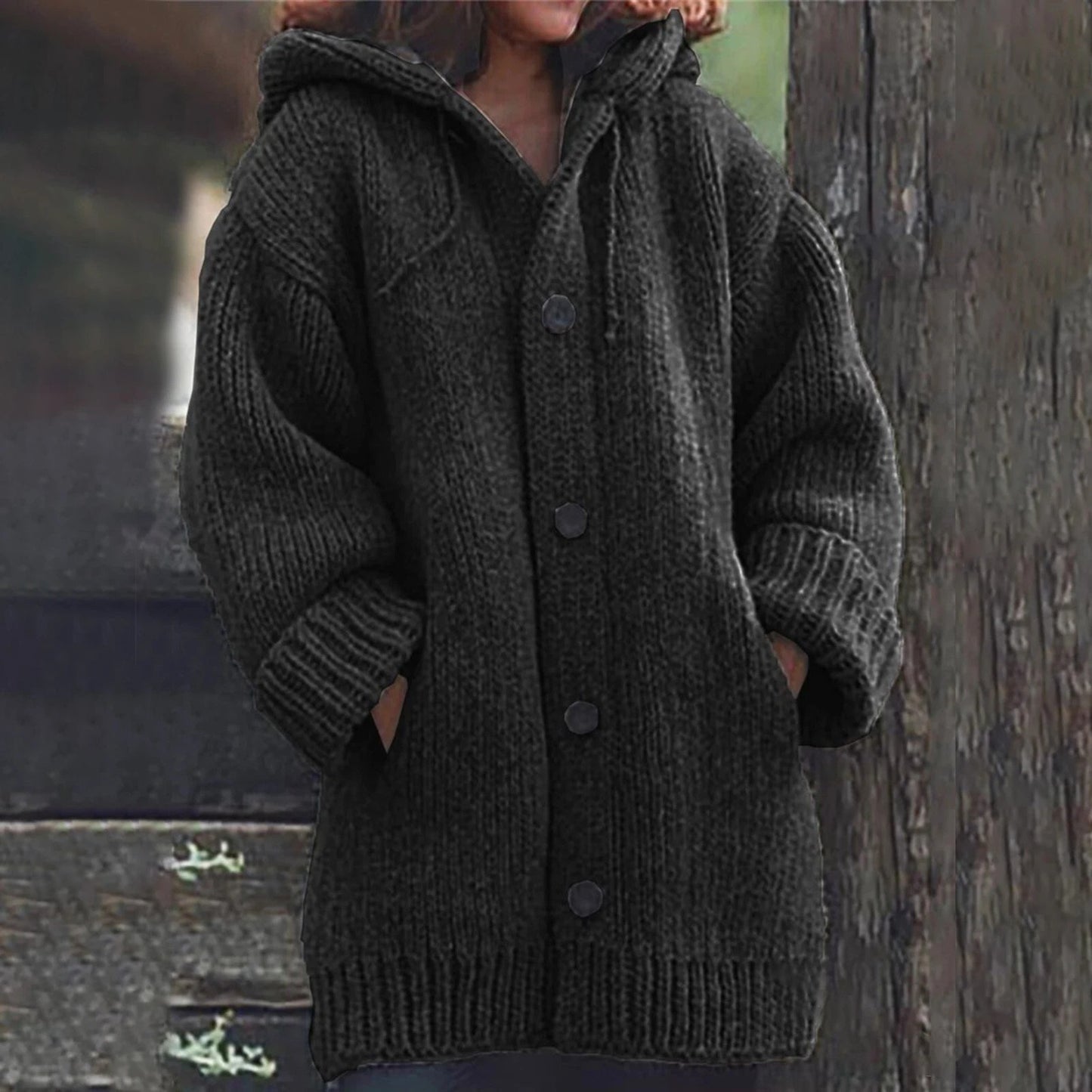 Women - Cardigan - Hooded - Warm Layering Fit