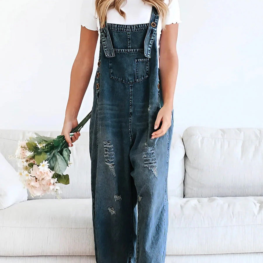 Women's - Stylish Denim Overalls - Trendy & Comfortable