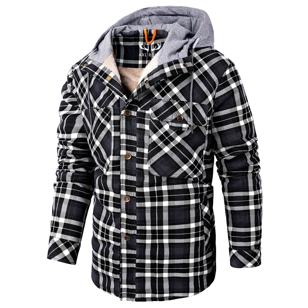 Men's - Lumberjack Hoodie - Cosy Flannel Material - Stylish Casual Wear