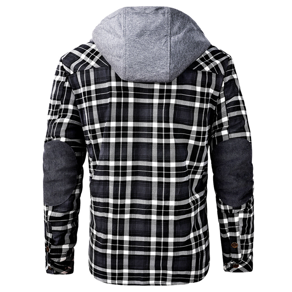 Men's - Lumberjack Hoodie - Cosy Flannel Material - Stylish Casual Wear