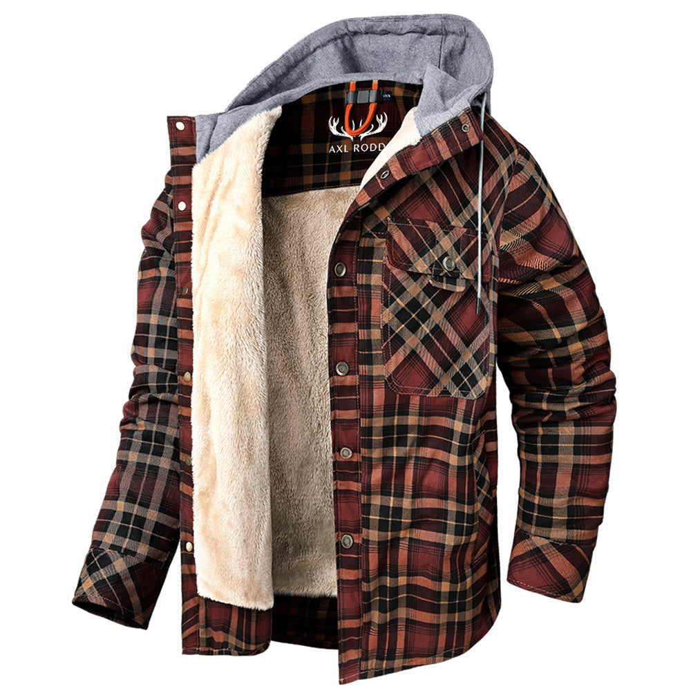 Men's - Lumberjack Hoodie - Cosy Flannel Material - Stylish Casual Wear