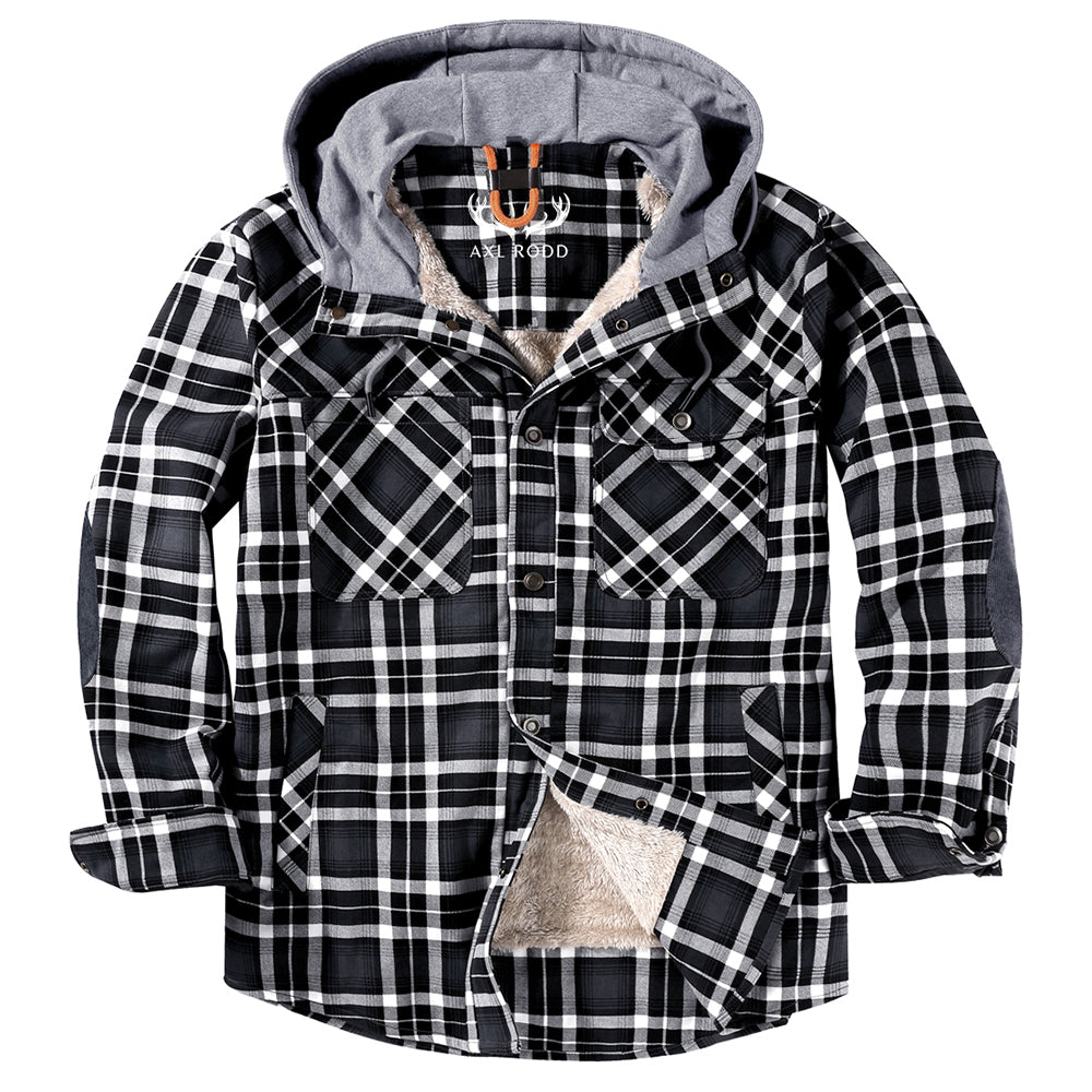 Men's - Lumberjack Hoodie - Cosy Flannel Material - Stylish Casual Wear